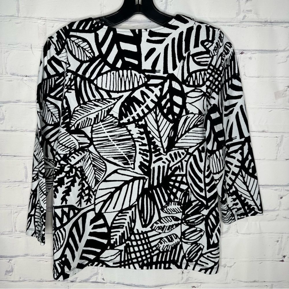 Ruby Rd. small black & white top - Picture 2 of 5